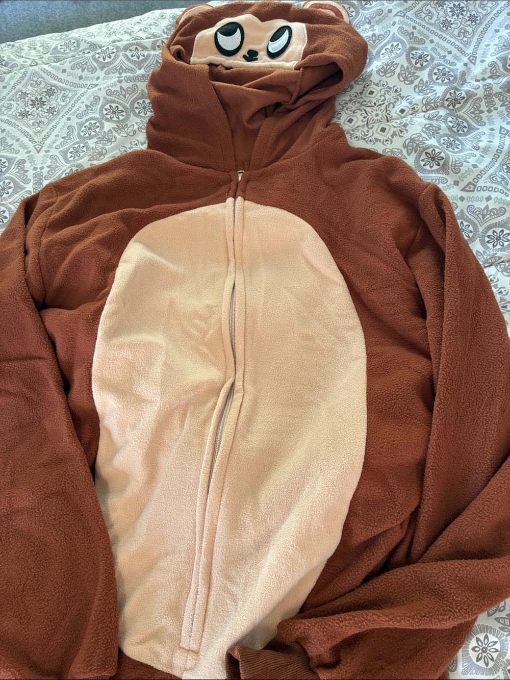 Fleece monkey costume- unisex
